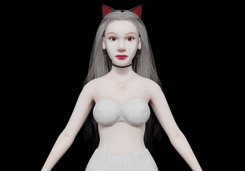 Pretty white woman V29865 3D Модель .c4d .max .obj .3ds .fbx .stl .blend 