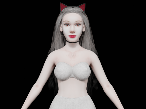 Pretty white woman V29865 3D Model