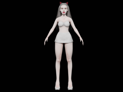 Pretty white woman V29865 3D Модель