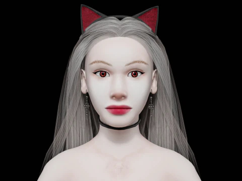 Linda mulher branca V29865 Modelo 3D