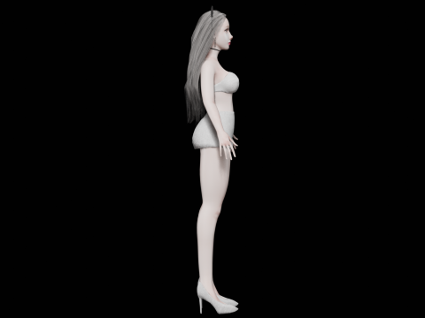 Pretty white woman V29865 3D Модель