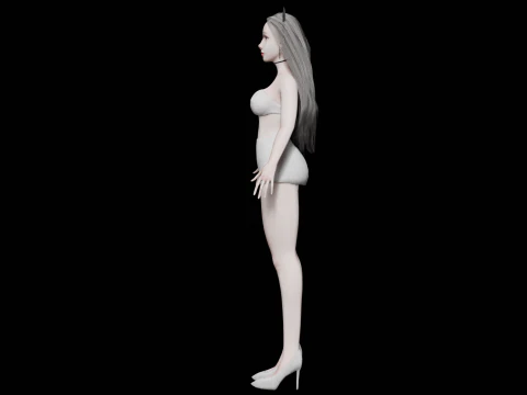 Linda mulher branca V29865 Modelo 3D