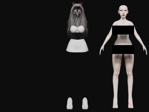 Pretty white woman V29865 3D Модель