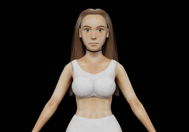 Pretty young woman V25584 3D मॉडल .c4d .max .obj .3ds .fbx .stl .blend 