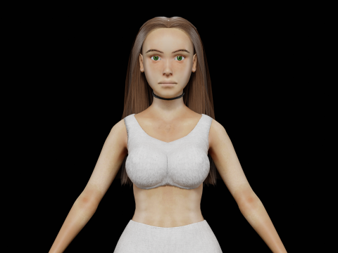 Pretty young woman V25584 3D Model
