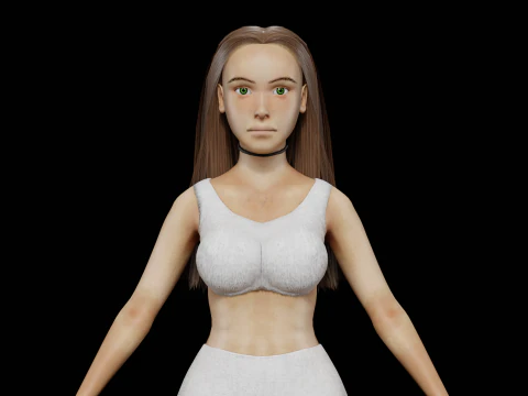 Симпатичная молодая женщина V25584 3D Модель