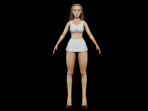 Pretty young woman V25584 3D मॉडल