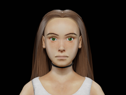 Pretty young woman V25584 3D मॉडल