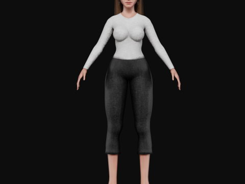 Standard young woman V29806 Modèle 3D