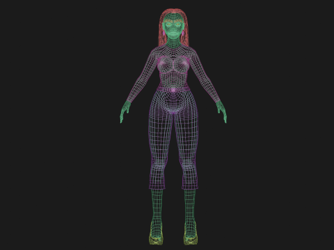 Standard young woman V29806 Modèle 3D