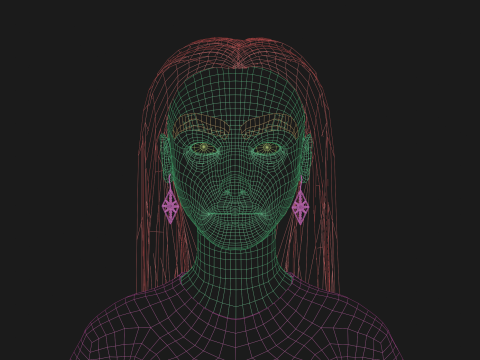Standard young woman V29806 Modèle 3D