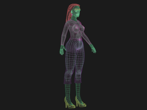 Standard young woman V29806 Modèle 3D