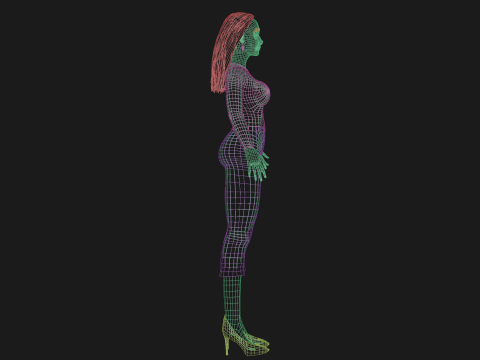 Standard young woman V29806 Modèle 3D