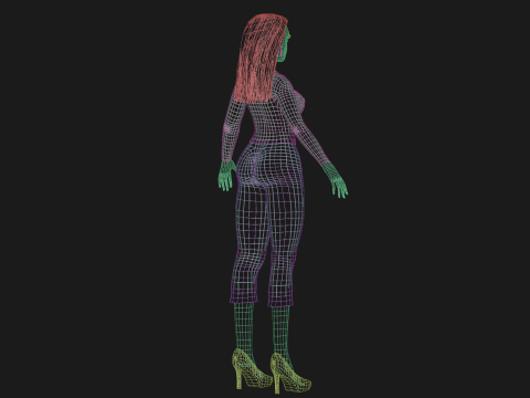 Standard young woman V29806 Modèle 3D