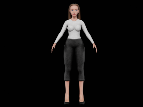 Standard young woman V29806 Modèle 3D
