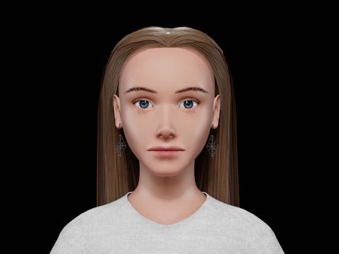 Standard young woman V29806 Modèle 3D