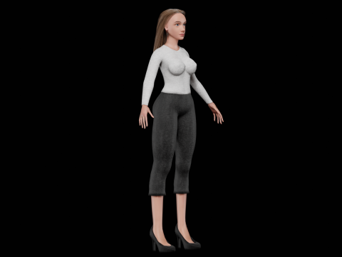 Standard young woman V29806 Modèle 3D