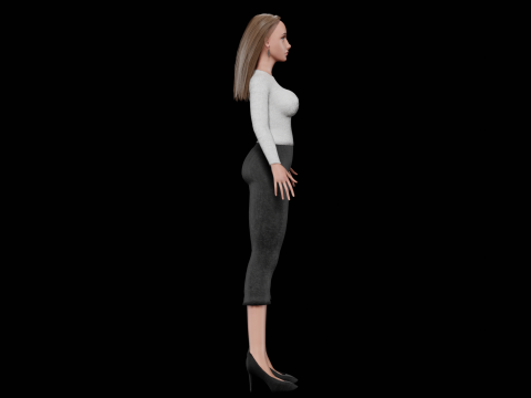 Standard young woman V29806 Modèle 3D