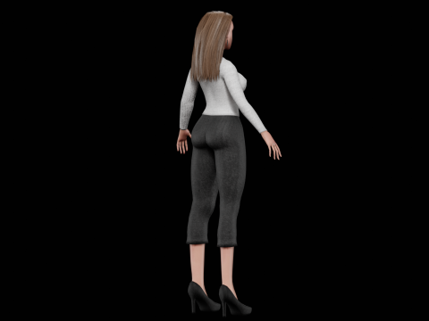 Standard young woman V29806 Modèle 3D