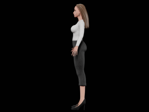 Standard young woman V29806 Modèle 3D