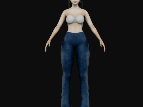 Sweet cool woman V31294 3D-Modell