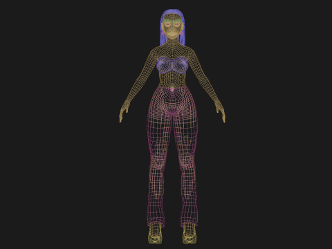 Sweet cool woman V31294 3D-Modell