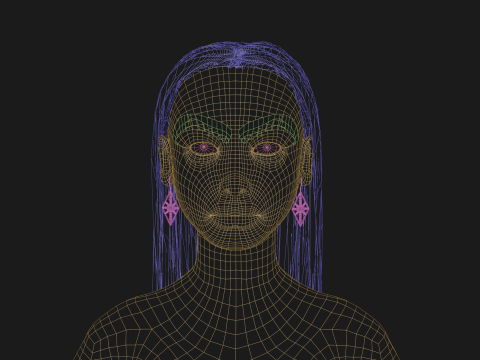 Sweet cool woman V31294 3D-Modell