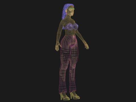 Sweet cool woman V31294 3D-Modell