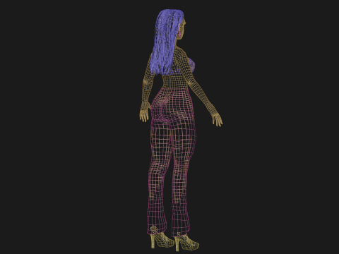 Sweet cool woman V31294 3D-Modell