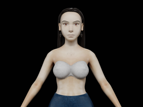 Sweet cool woman V31294 3D Model
