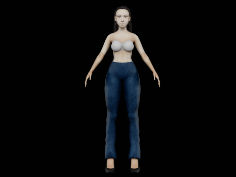 Sweet cool woman V31294 3D-Modell