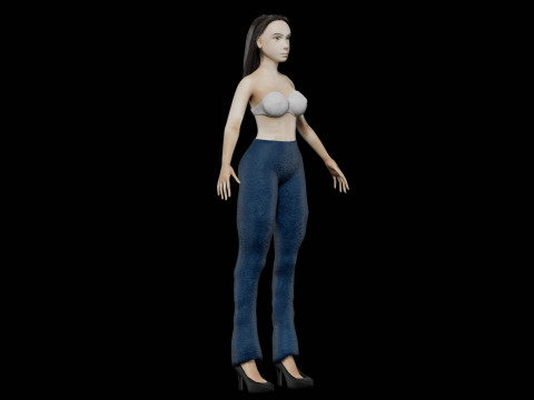 Sweet cool woman V31294 3D-Modell