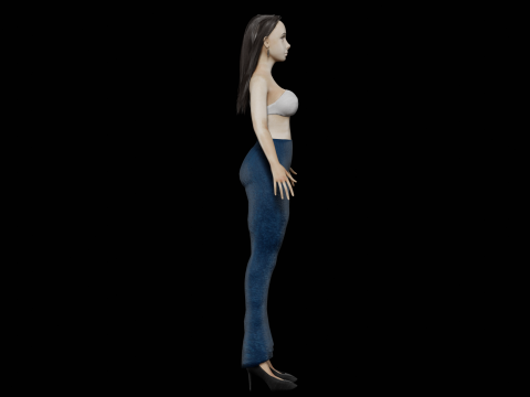 Sweet cool woman V31294 3D-Modell