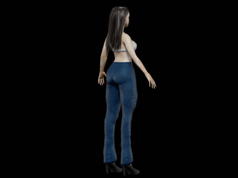Sweet cool woman V31294 3D-Modell