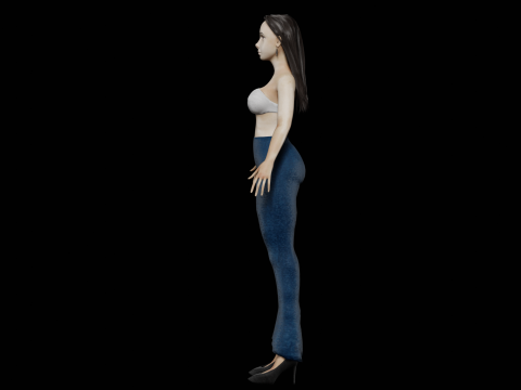 Sweet cool woman V31294 3D-Modell