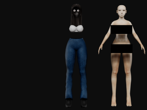 Sweet cool woman V31294 3D-Modell