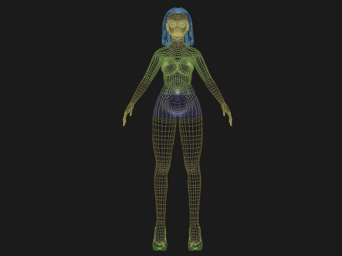 Sweet cute woman V25387 Modello 3D