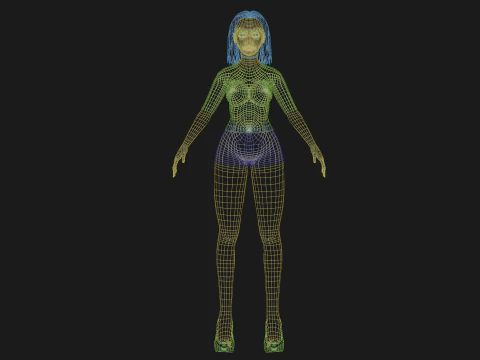 Sweet cute woman V25387 3D Model