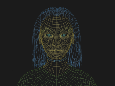 Sweet cute woman V25387 Modello 3D