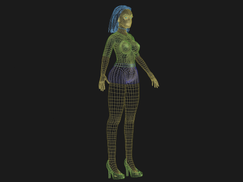 Sweet cute woman V25387 Modello 3D