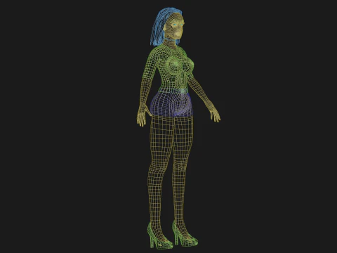 Sweet cute woman V25387 3D Model