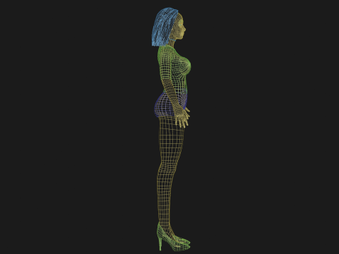 Sweet cute woman V25387 Modello 3D