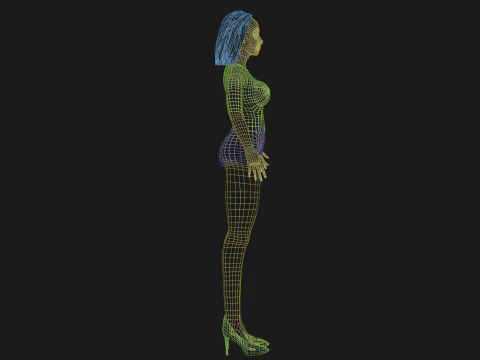 Sweet cute woman V25387 3D Model