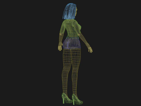 Sweet cute woman V25387 3D Model