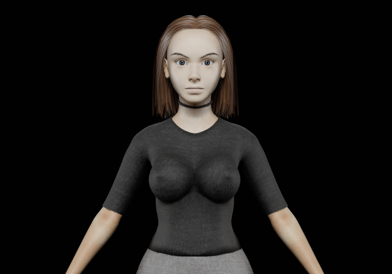 Sweet cute woman V25387 Modello 3D .c4d .max .obj .3ds .fbx .stl .blend 