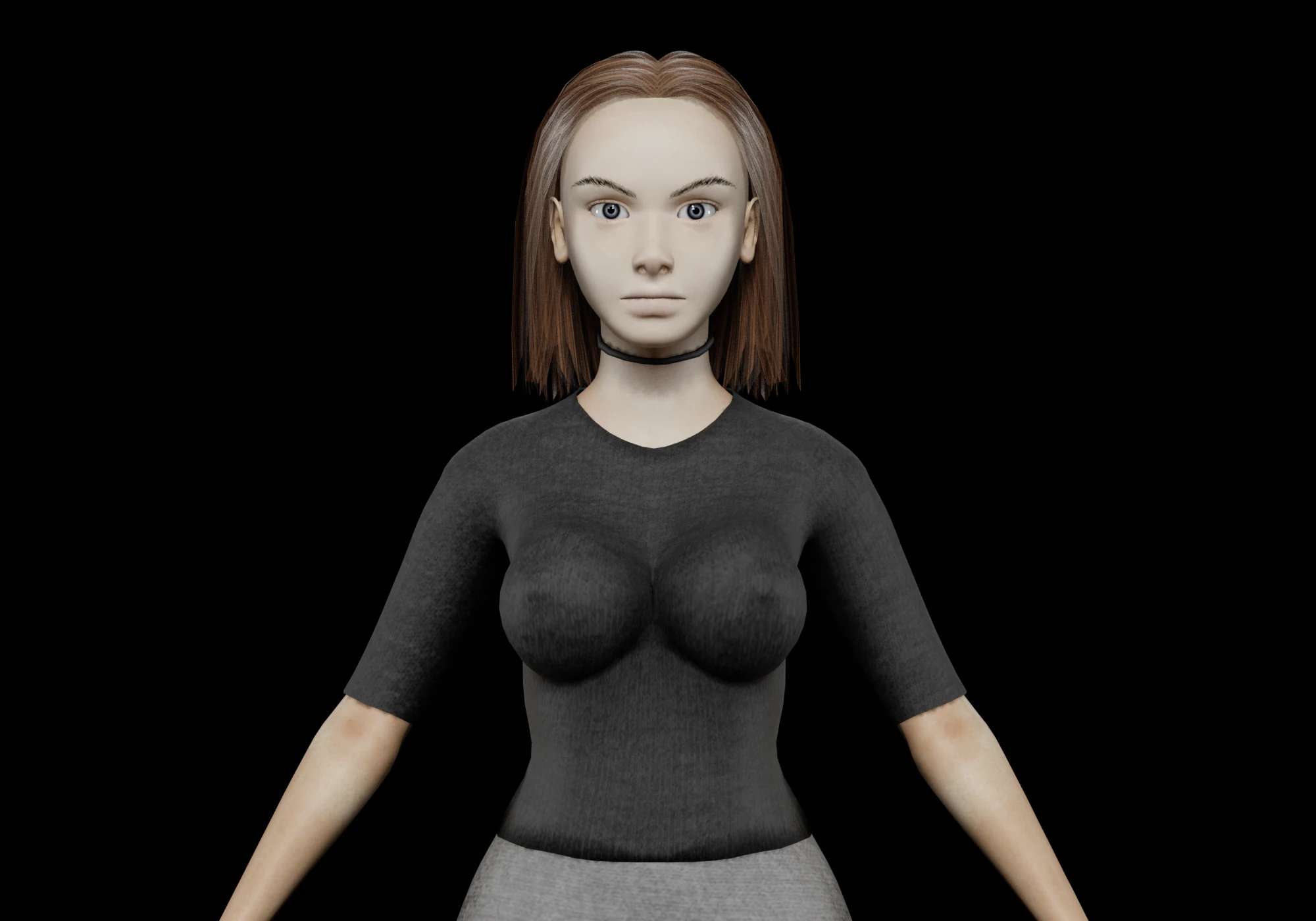 Sweet cute woman V25387 3D Model .c4d .max .obj .3ds .fbx .stl .blend