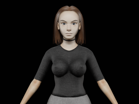 Sweet cute woman V25387 3D 모델