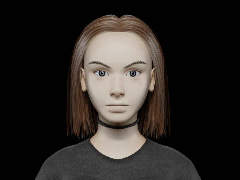 Sweet cute woman V25387 3D Model