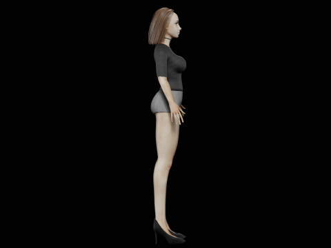 Sweet cute woman V25387 Modello 3D
