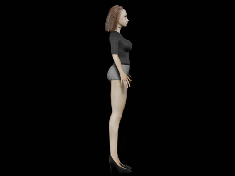 Sweet cute woman V25387 3D Model